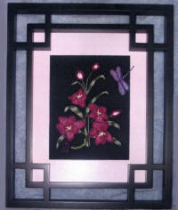 Asian Lace Lily Brazilian Embroidery Lace Art by Debra Goff.