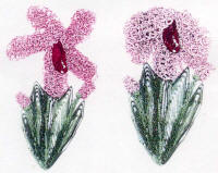 Cotton Candy Orchid by Virginia Chapman, Floss Flowers a Brazilian Dimensional embroidery design 