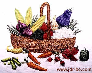A Basket of Veggies Brazilian Embroidery  pattern