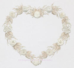 Brazilian Embroidery Design Wedding Wreath ED 1019