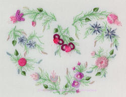 Brazilian Embroidery Design -Carol's Heart 
