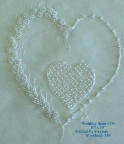 JDR 116 Brazilian Embroidery Wedding Heart
