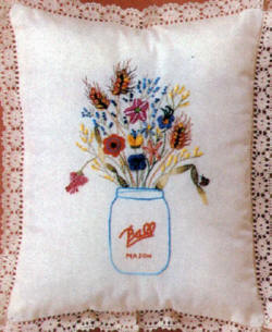 Brazilian Embroidery Pattern  Mason-Ball Jar