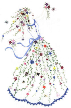 Brazilian Embroidery Design Flower Dancer