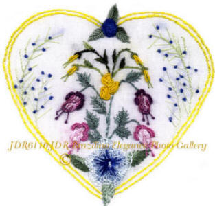 Brazilian Embroidery Hearts & Flowers Designs  