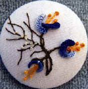 Jasmine Flower Brooch KIT Brazilian Dimensional Embroidery pattern