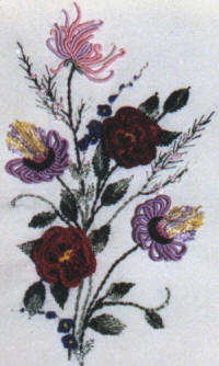 Mary Kurbis Brazilian Embroidery Chrysanthemum