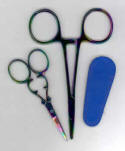 Rainbow Needle Gripper and Victorian Scissors Set