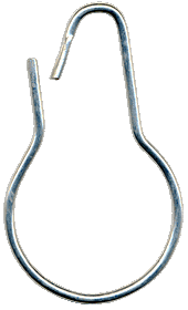 Pear shaped sliver shower hooks