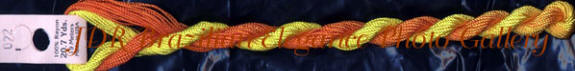 Brazilian Embroidery Thread Color 022 Bright yellow and orange
