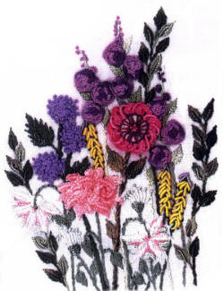 Columbine and Mascari Brazilian Embroidery Pattern by Anna Grist