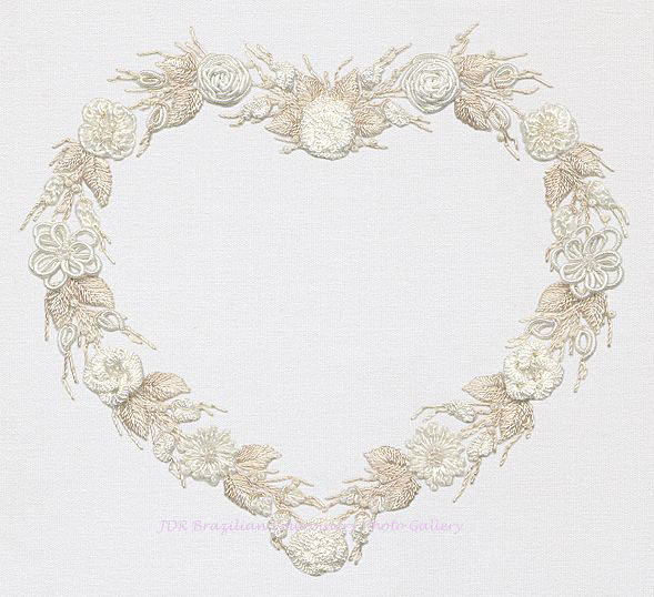 Brazilian Embroidery Design Wedding Wreath ED 1019