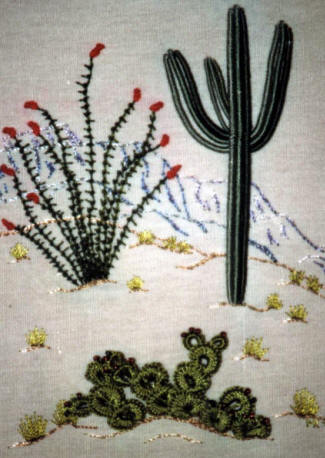 Cactus Trio - A southwestern Brazilian Embroidery