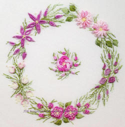 Brazilian Embroidery Design Spring Wreath ED 1031