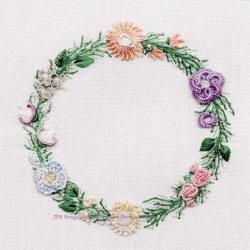 Brazilian Embroidery Design Circle of Flowers ED 1515
