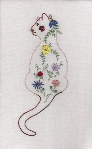 Proud Cat Brazilian Embroidery Design