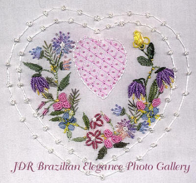 Brazilian Embroidery Design Rita's Heart JDR6100l
