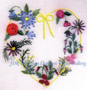 JDR 6107 Daisy & Roses Heart