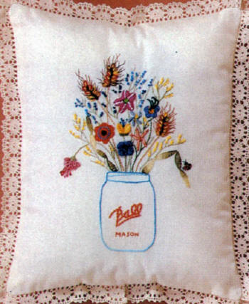 Brazilian Embroidery Pattern  Mason-Ball Jar
