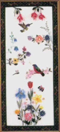 Brazilian Embroidery Design: Flower Panel