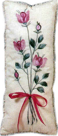 Brazilian Embroidery Pattern, Long Stem Roses