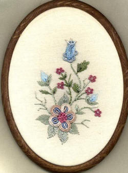 Charlene's Rose Oval Brazilian Embroidery design