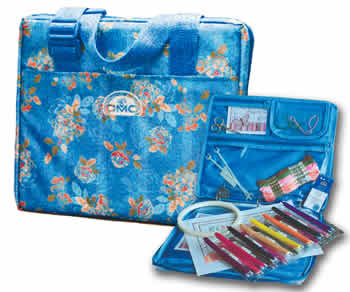 StitchBow Travel Bag - Blue Floral 