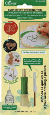 Clover Embroidery Stitching Tool (punchneedle) handle & needle