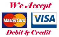 JDR Accepts Visa and Mastercard